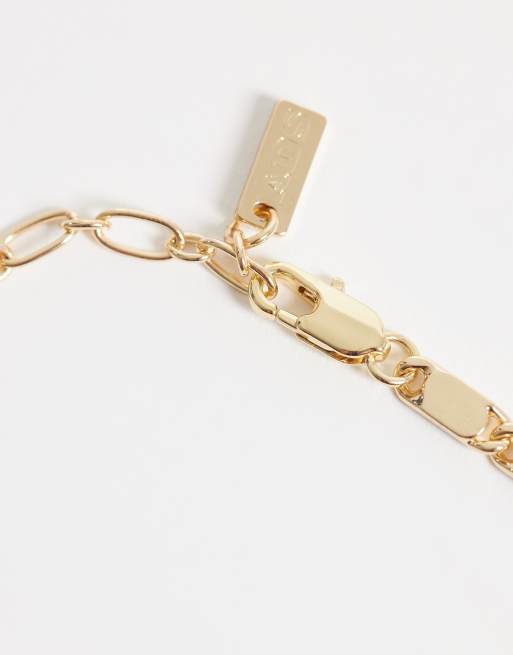 ASOS DESIGN link chain bracelet in gold, 2 of 3