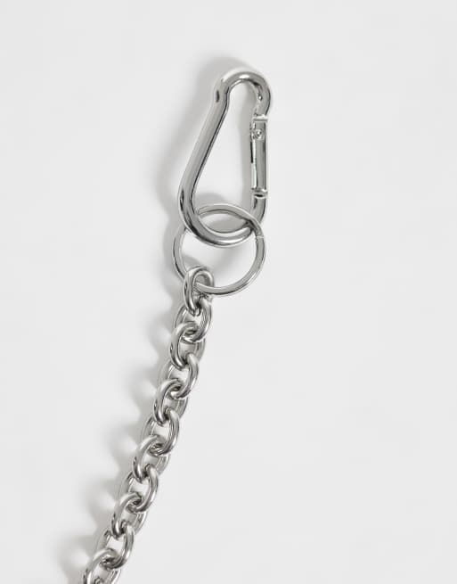 ASOS DESIGN link jeans chain in silver, 2 of 4