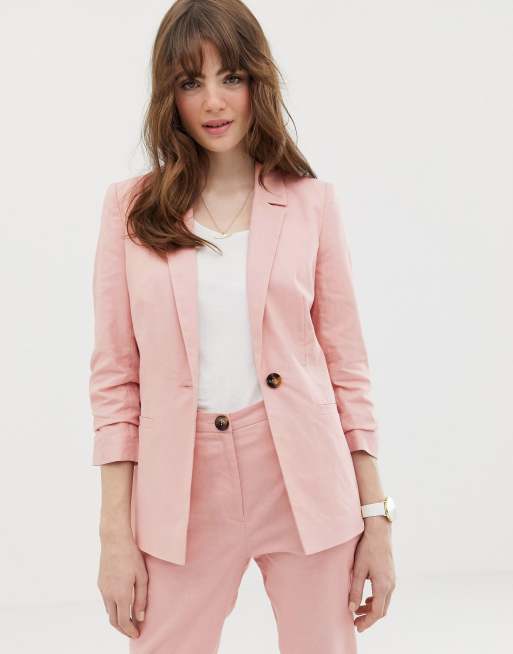  ASOS DESIGN – Rosa linnekostym, 3 av 3