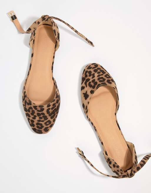 Leopard flats outlet ankle strap