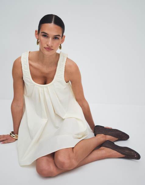ASOS DESIGN – Lioness – Chokladbruna, vävda ballerinaskor - view 1