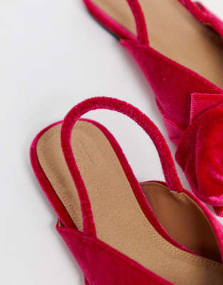 asos pink velvet shoes