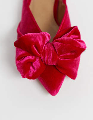 asos pink velvet shoes
