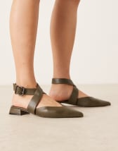 ASOS DESIGN Lunar bow detail mules in black polka dot