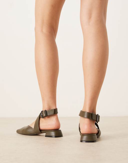 ASOS DESIGN Lirienne ballet flats in green