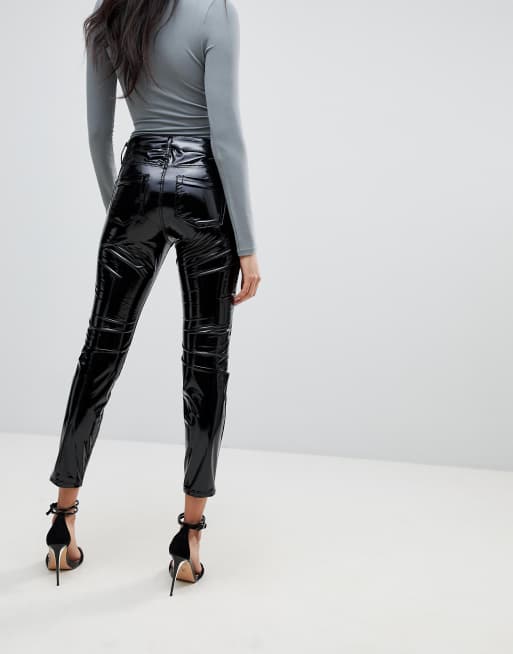 ASOS DESIGN - Lisbon - Jean skinny taille mi-haute en vinyle, 2 de 4