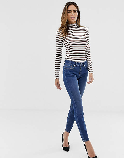 Jeans lisbon mid rise 'skinny' jeans in bright blue wash 