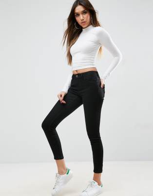 black grazer jeans