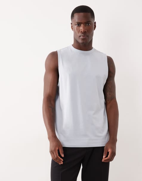 ASOS DESIGN - Lite - Débardeur coupe classique en coton mélangé - Bleu - view 1