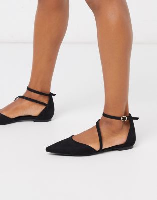 black flat summer shoes