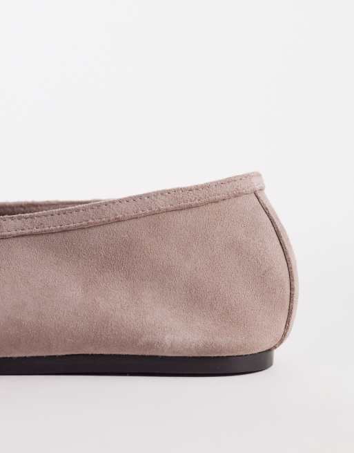 ASOS DESIGN – Lively – Rosa mary jane-ballerinaskor i premium mocka, 4 av 4