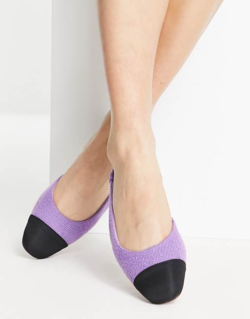 ASOS DESIGN Lively slingback ballet flats in black