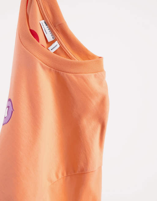 ASOS DESIGN – Lizenziertes Oversize-T-Shirt in Koralle mit <em>Glücksbärchis</em>-Print, 2 von 4