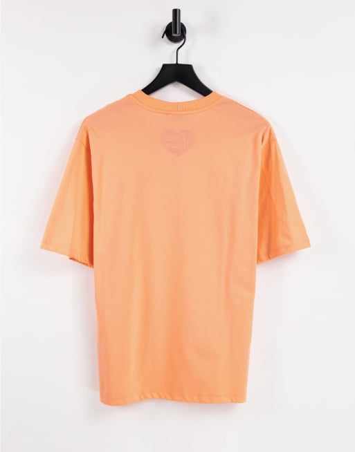 ASOS DESIGN – Lizenziertes Oversize-T-Shirt in Koralle mit <em>Glücksbärchis</em>-Print, 4 von 4