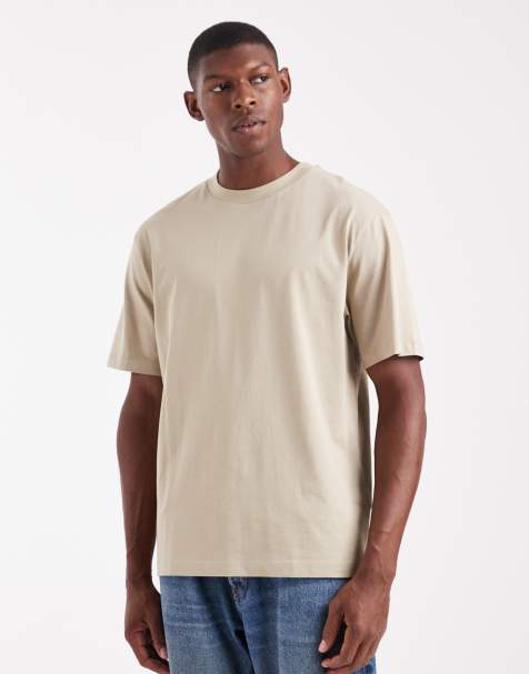 ASOS DESIGN – Ljusbeige, avslappnad bas-t-shirt - view 1