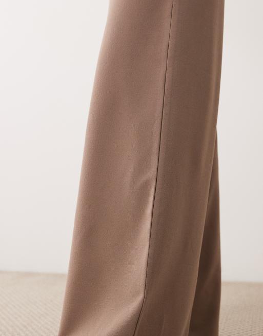 ASOS DESIGN – Ljusbeige byxor i jerseytwill, del av set, 3 av 5