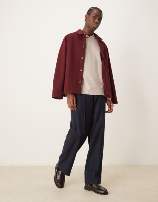 ASOS DESIGN – Ljusbeige långärmad pikétröja i avslappnad passform med rund pikékrage, 3 av 4