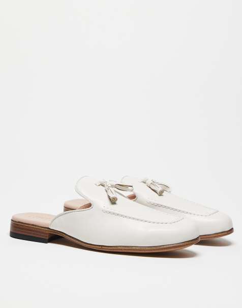 ASOS DESIGN – Ljusbeige loafers med öppen häl - view 1