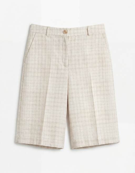 ASOS DESIGN – Ljusbeige, rutiga bermudashorts, del av set, 6 av 9