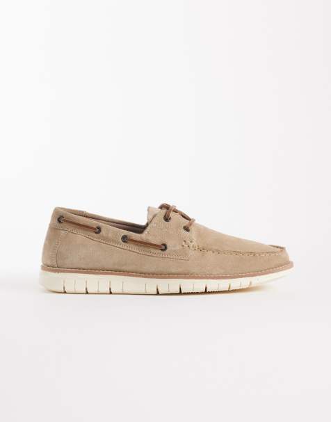 ASOS DESIGN – Ljusbeige seglarskor i mocka - view 1