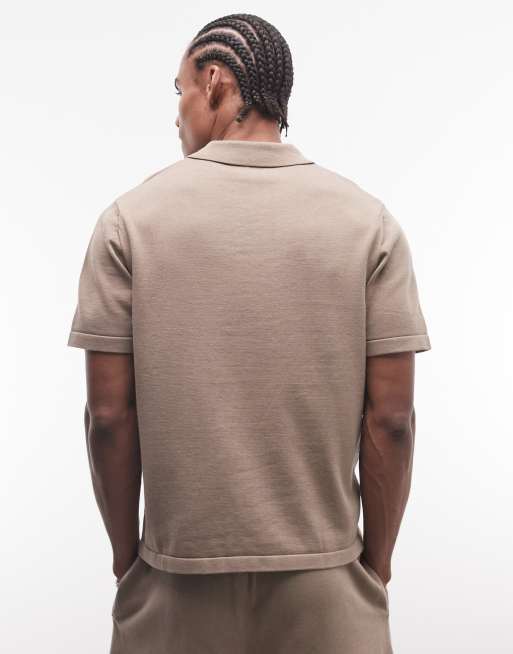 ASOS DESIGN – Ljusbeige, stickad topp med sprund vid halsen, del av set , 5 av 5