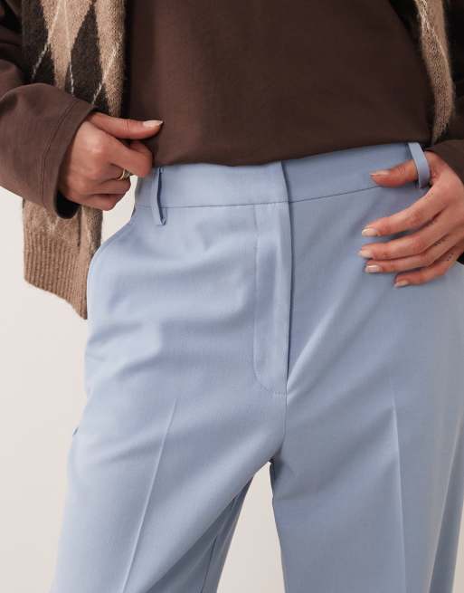 ASOS DESIGN – Ljusblå, figursydda byxor i slim fit med raka ben, 4 av 5