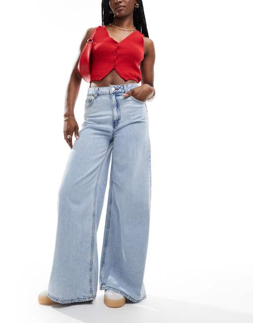 ASOS DESIGN – Ljusblå jeans med vida ben, 2 av 5