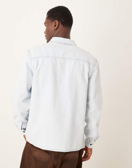 ASOS DESIGN – Ljusblå jeansskjorta i cowboystil, 3 av 5