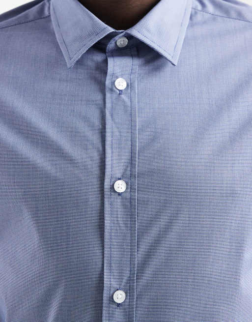 ASOS DESIGN – Ljusblå, lättstruken finskjorta i slim fit, 5 av 5