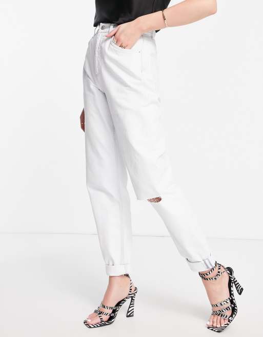 ASOS DESIGN – Ljusblå mom jeans med knäreva, 4 av 4
