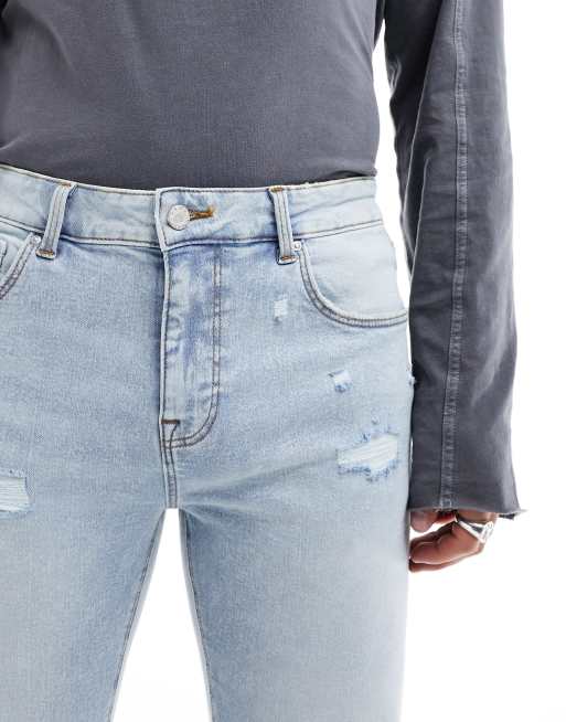ASOS DESIGN – Ljusblå skinny jeans med tvättad finish, 4 av 5