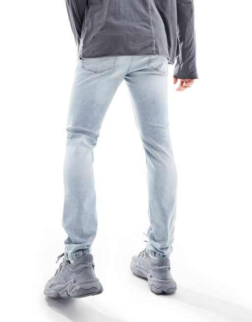 ASOS DESIGN – Ljusblå skinny jeans med tvättad finish, 5 av 5