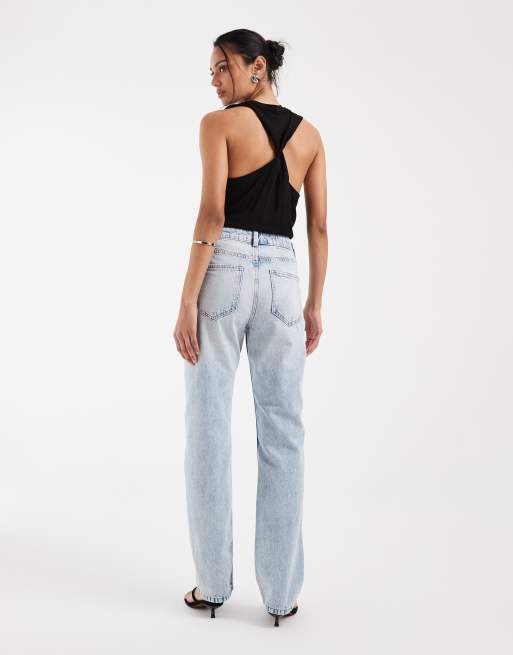 ASOS Design – Ljusblå, tvättade, raka jeans i 90-talsstil, 2 av 5