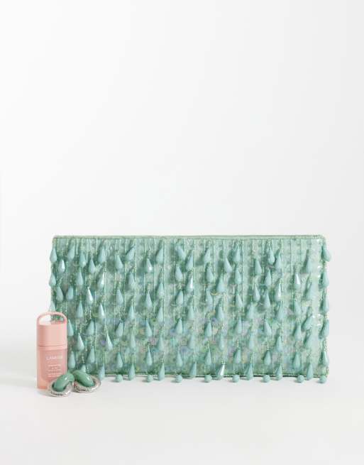 ASOS DESIGN – Ljusblå, utsmyckad kuvertväska med dragkedja upptill, 2 av 4
