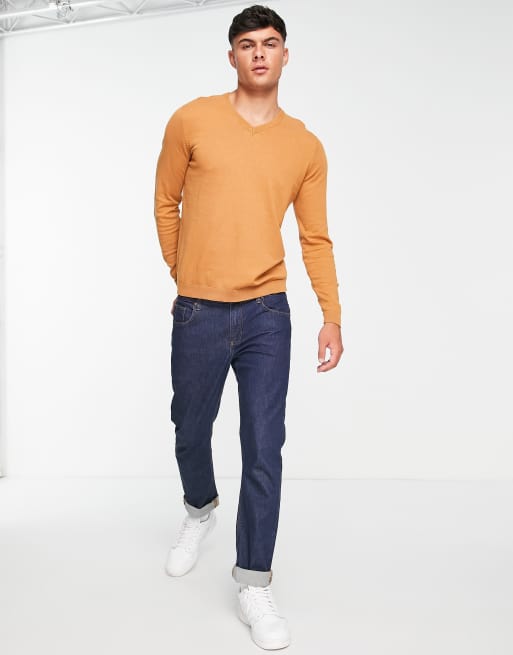 ASOS DESIGN – Ljusbrun stickad tröja med v-ringning, 4 av 4