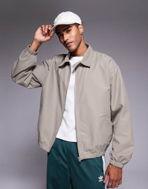 ASOS DESIGN – Ljusbrun, tunn harrington-jacka - view 1