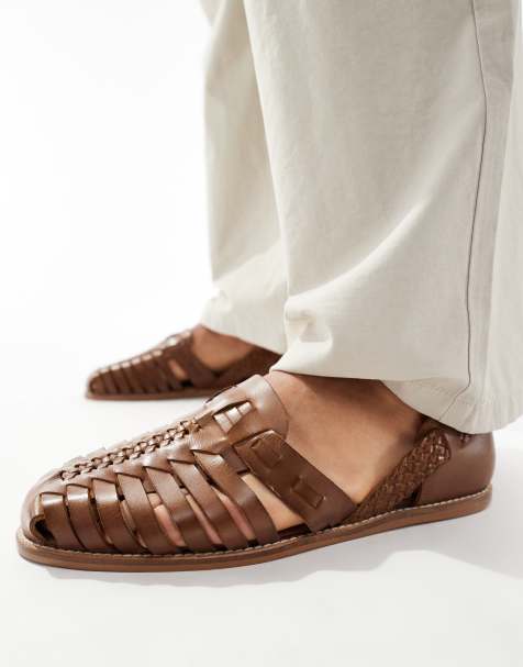 ASOS DESIGN – Ljusbruna fiskarsandaler i mocka - view 1