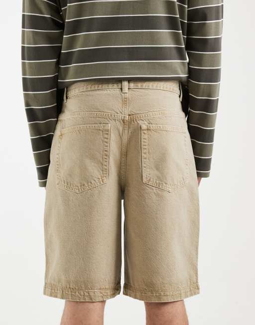 ASOS DESIGN – Ljusbruna, långa jeansshorts med ledig passform , 5 av 5
