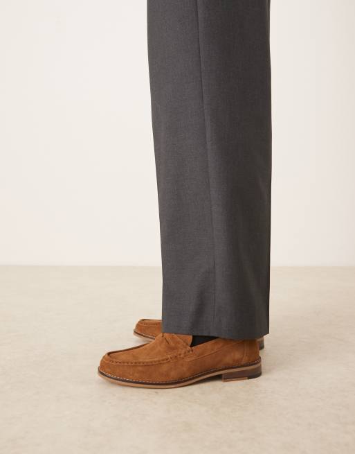 ASOS DESIGN – Ljusbruna pennyloafers i mocka, 4 av 4
