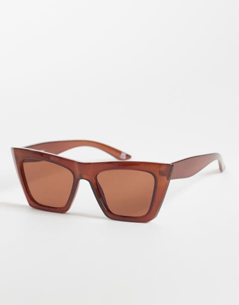 ASOS DESIGN – Ljusbruna solglasögon i cateye-modell - view 1