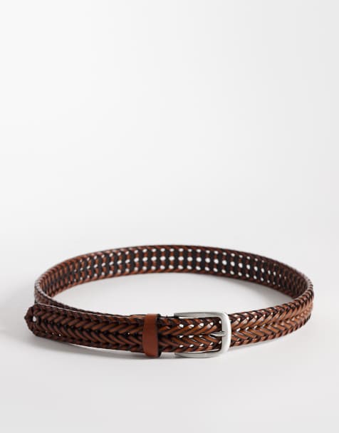 ASOS DESIGN – Ljusbrunt, vävt finskärp i läder - view 1