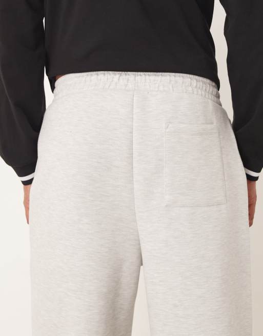 ASOS DESIGN – Ljusgrå, kraftiga mjukisbyxor i oversize av scubaliknande tyg, 5 av 5