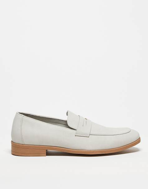 ASOS DESIGN – Ljusgrå pennyloafers - view 1