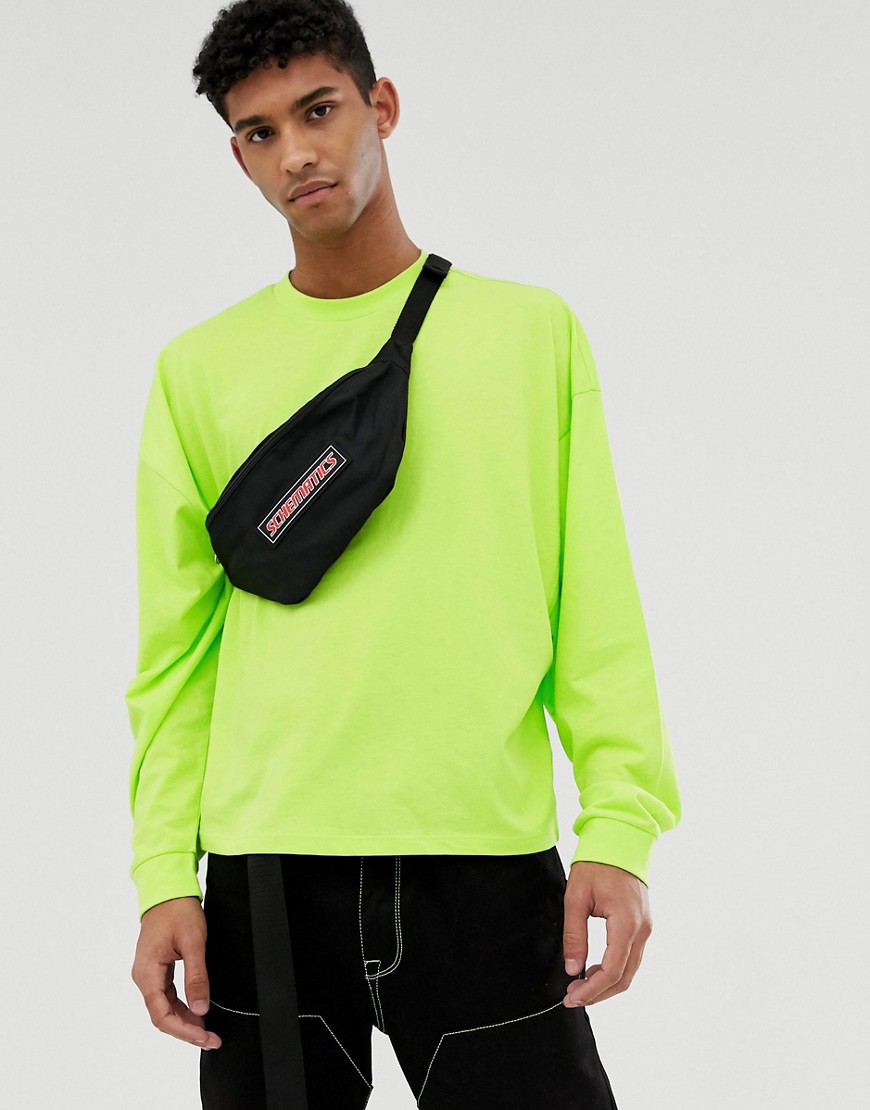 ASOS DESIGN – Ljusgrön kort t-shirt i oversize-modell med lång ärm