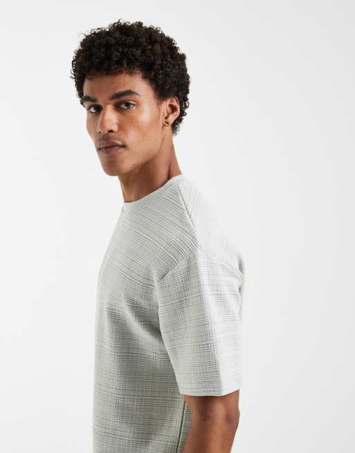 ASOS DESIGN – Ljusgrön, kraftig t-shirt med textur och avslappnad passform, 4 av 5