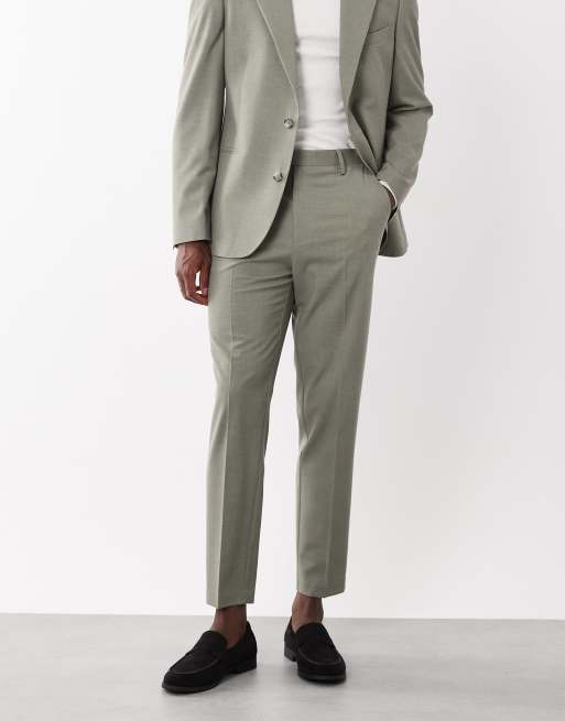 ASOS DESIGN – Ljusgröna, smårutiga, avsmalnande kostymbyxor, del av kostym, 3 av 5