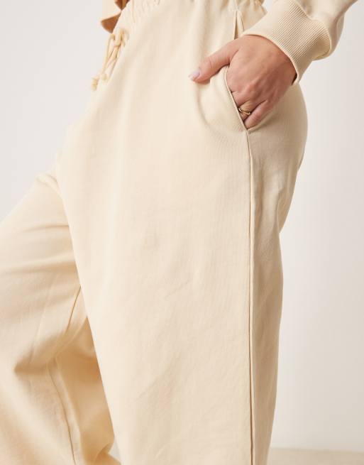 ASOS DESIGN – Ljusgula mjukisbyxor med dekorativ söm, del av set, 4 av 5