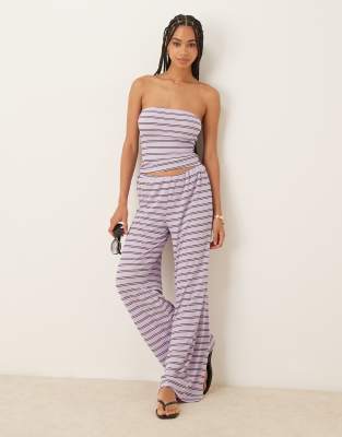 ASOS DESIGN – Ljuslila set med ränder - view 1