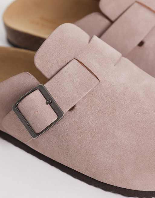 ASOS DESIGN – Ljusrosa sandaler med öppen häl och korksula, 3 av 4