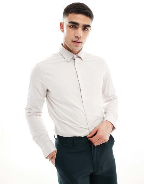 ASOS DESIGN – Ljusrosa skjorta i bäckebölja och regular fit - view 1